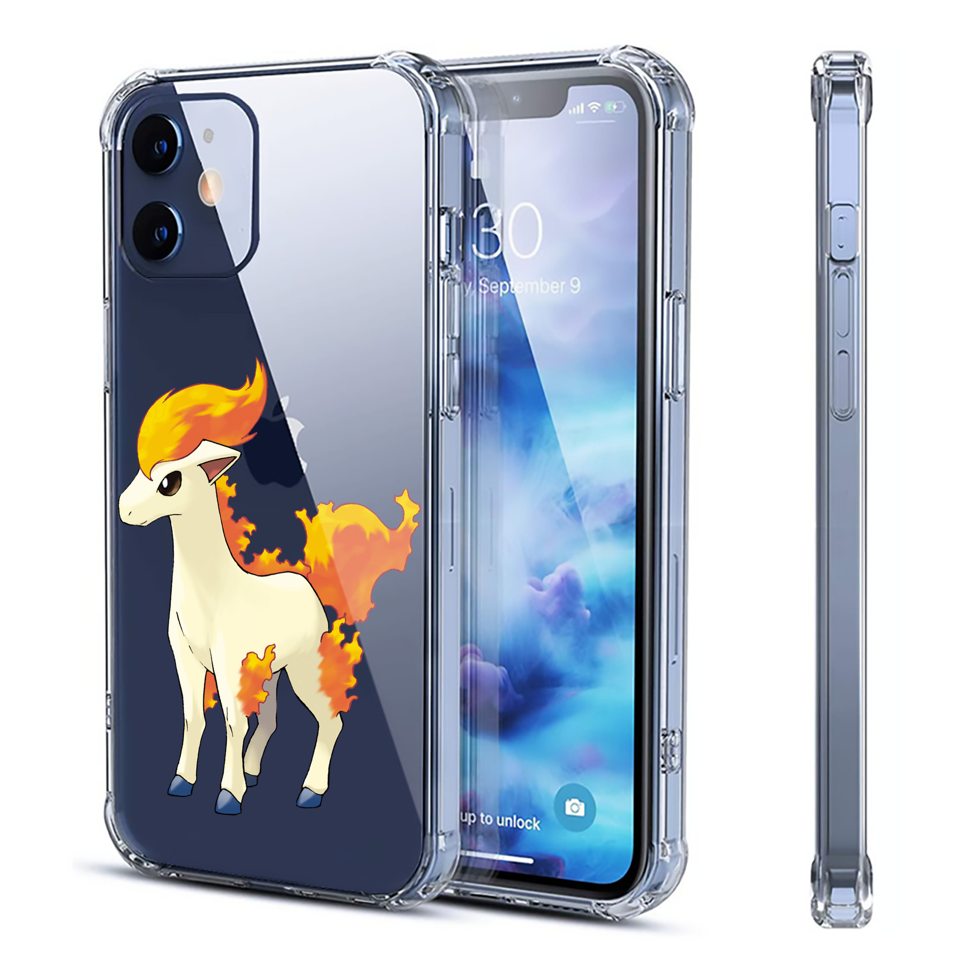 （画像用） ポケットモンスター Pokémon 【iPhone 12シリーズ対応】透明スマホケース（クリアソフトケース）